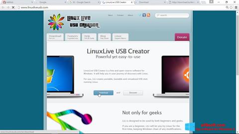 Skjermbilde LinuxLive USB Creator Windows 8