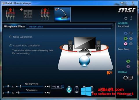 Skjermbilde Realtek Audio Driver Windows 8