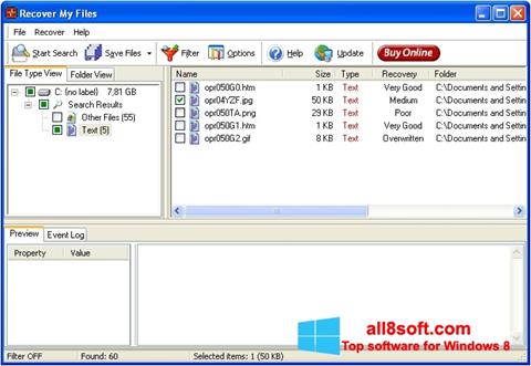 Skjermbilde Recover My Files Windows 8