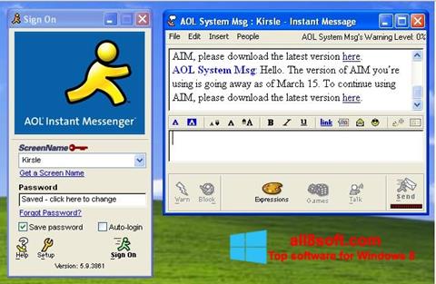 Skjermbilde AOL Instant Messenger Windows 8