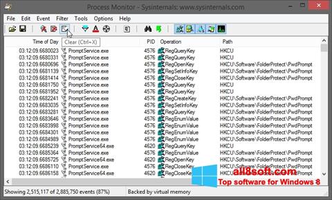 Skjermbilde Process Monitor Windows 8