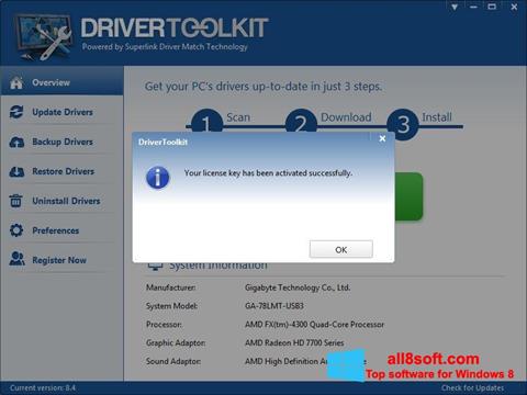 Skjermbilde Driver Toolkit Windows 8