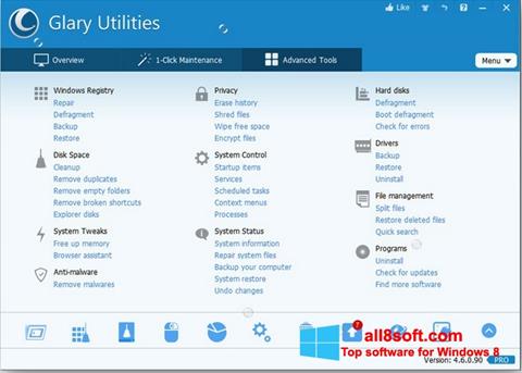 Skjermbilde Glary Utilities Pro Windows 8