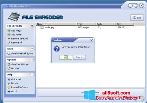 Skjermbilde File Shredder Windows 8