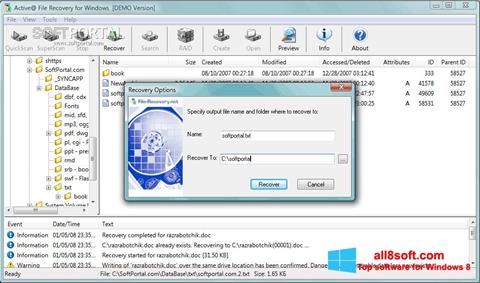Skjermbilde Active File Recovery Windows 8