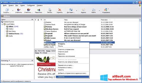 Skjermbilde Outlook Express Windows 8