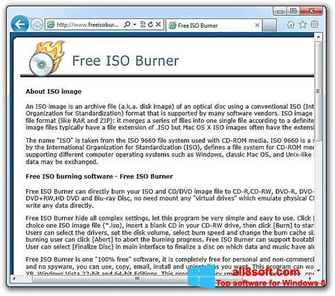 Skjermbilde ISO Burner Windows 8