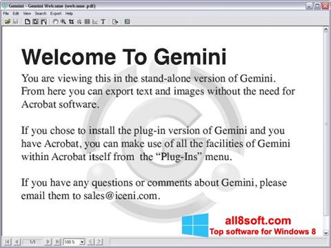 Skjermbilde Gemini Windows 8