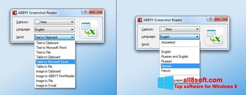 Skjermbilde ABBYY Screenshot Reader Windows 8