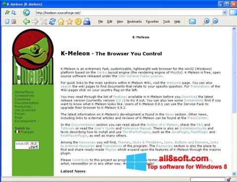 Skjermbilde K-Meleon Windows 8