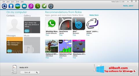 Skjermbilde Nokia PC Suite Windows 8
