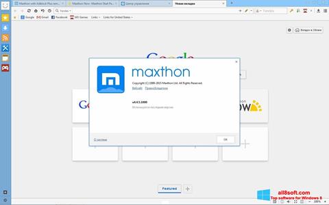 Skjermbilde Maxthon Windows 8