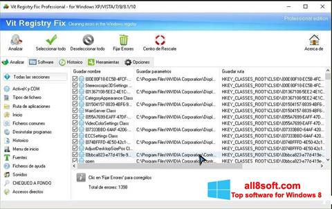 Skjermbilde Vit Registry Fix Windows 8