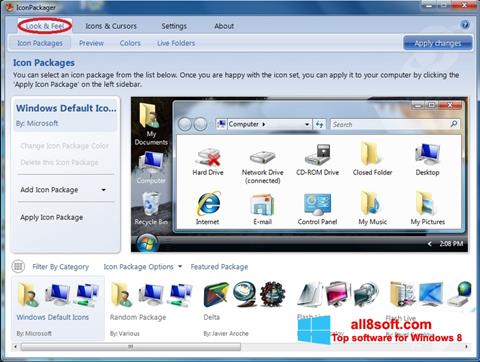 Skjermbilde IconPackager Windows 8