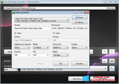 Skjermbilde Free MP4 Video Converter Windows 8