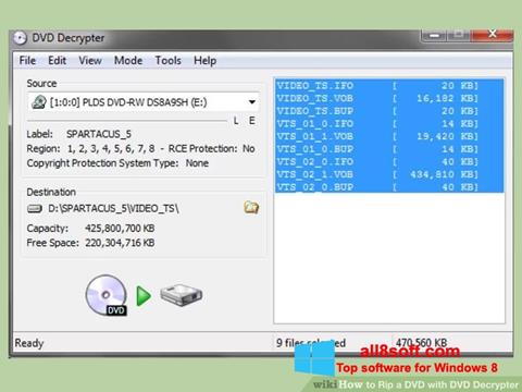 Skjermbilde DVD Decrypter Windows 8