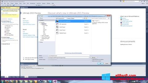Skjermbilde Microsoft Visual Basic Windows 8