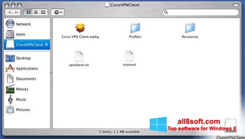 Skjermbilde Cisco VPN Client Windows 8