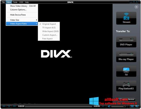 Skjermbilde DivX Player Windows 8