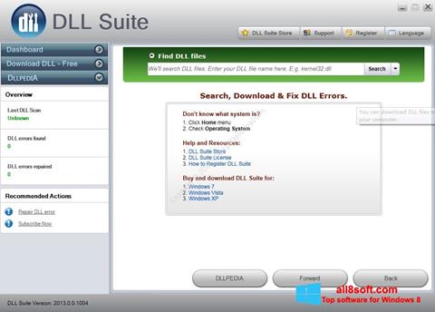 Skjermbilde DLL Suite Windows 8