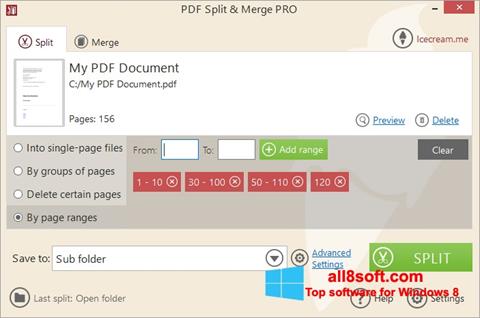 Skjermbilde PDF Split and Merge Windows 8