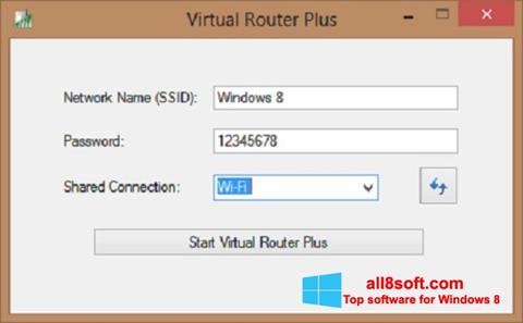 Skjermbilde Virtual Router Plus Windows 8