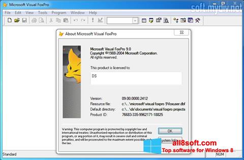 Skjermbilde Microsoft Visual FoxPro Windows 8