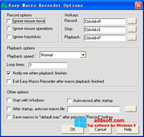 Skjermbilde Easy Macro Recorder Windows 8