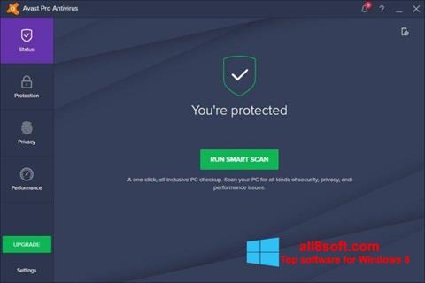 Skjermbilde Avast! Pro Antivirus Windows 8