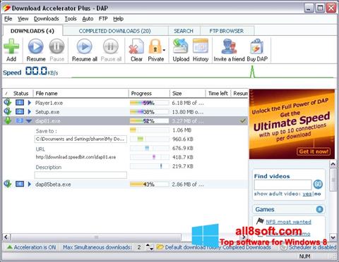 Skjermbilde Download Accelerator Plus Windows 8