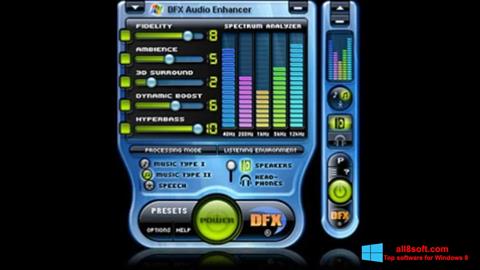 Skjermbilde DFX Audio Enhancer Windows 8