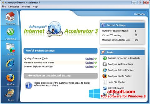 Skjermbilde Ashampoo Internet Accelerator Windows 8