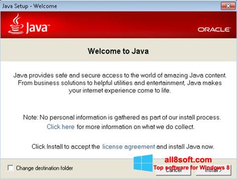 Skjermbilde Java Runtime Environment Windows 8