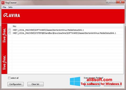 Skjermbilde Avira Registry Cleaner Windows 8