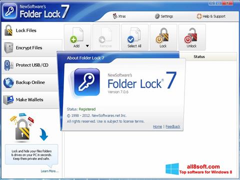 Skjermbilde Folder Lock Windows 8