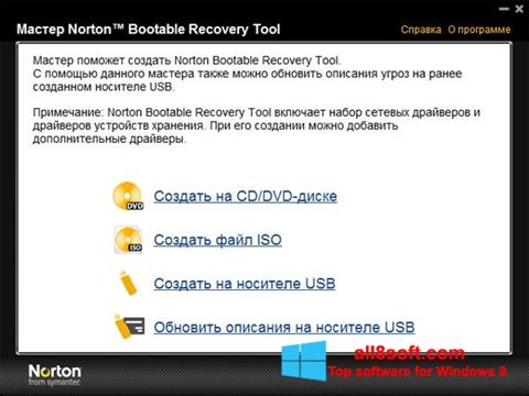 Skjermbilde Norton Bootable Recovery Tool Windows 8