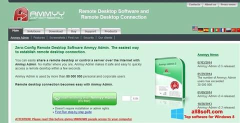 Skjermbilde Ammyy Admin Windows 8
